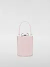 Self-portrait Bow Detail Box Shape Metal Frame Top Handle In Pink