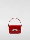 Self-portrait Self Portrait Smooth Leather Micro Handbag In 10 Words In 红色