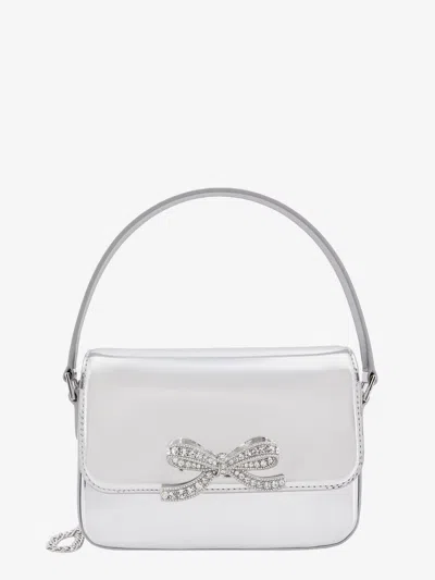 Self-portrait Handbag In Silver