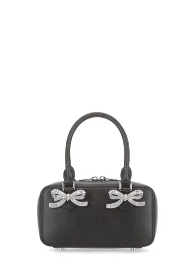 Self-portrait Handbag With Jewels In Black