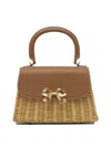 Self-portrait Rattan Mini Bow Bag Handbag