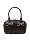 Self-portrait Bow Embellished Handbag In Black