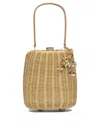 Self-portrait Brown Handbag With Removable Shoulder Strap And Keychain Detail In Brown