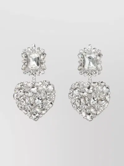 SELF-PORTRAIT HEART CRYSTAL EARRING PENDANT
