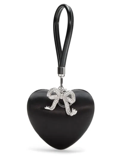 Self-portrait Heart Pochette In Black
