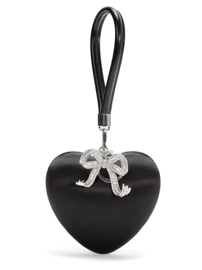 Self-portrait Heart Pochette In Black