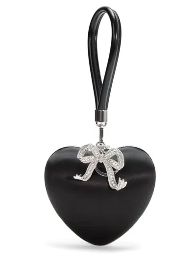 Self-portrait Heart Pochette In Black