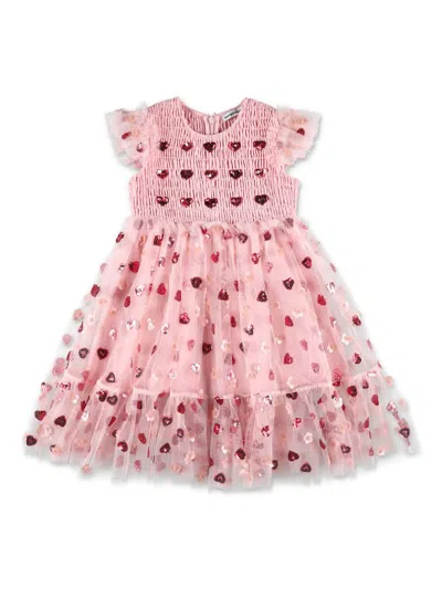 SELF-PORTRAIT HEART-SEQUIN DRESS