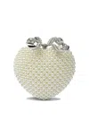 Self-portrait Heart-shaped Clutch In Sand