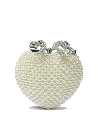 Self-portrait Heart-shaped Clutch In Sand