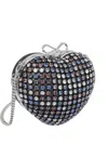 Self-portrait Heart-shaped Mini Clutch Bag In Black