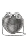 Self-portrait Self Portrait Clutch With Shimmering Crystals In Silver