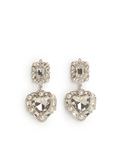 SELF-PORTRAIT SELF-PORTRAIT HEART' SILVER BRASS EARRINGS