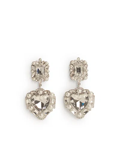 Self-portrait Self Portrait Heart' Silver Brass Earrings Women