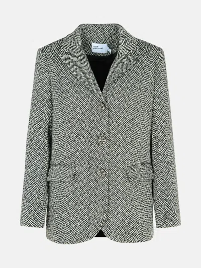 Self-portrait 'herringbone' Black Polyester Blend Blazer