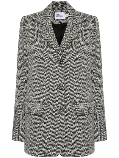 Self-portrait Herringbone Blazer