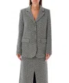 Self-portrait Herringbone Black Polyester Blend Blazer