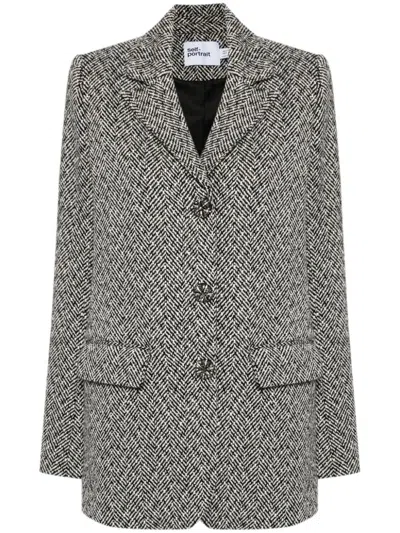 SELF-PORTRAIT HERRINGBONE BLAZER