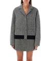 Self-portrait Herringbone Bomber Jacket