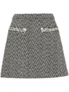 SELF-PORTRAIT HERRINGBONE MINI SKIRT