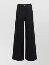 Self-portrait Womens Black Rhinestone Embellishment Wide-leg High-rise Denim Jeans
