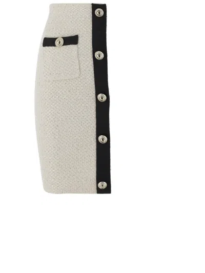 Self-portrait High-waisted Sequin Knit Skirt In Multi