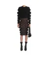 Self-portrait Hollowed-out Lace Detail Pullover In Black