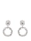 Self-portrait Embellished Silver-plated Clip-on Drop Earrings