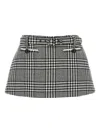 Self-portrait Mini Skirt With Houndstooth Pattern