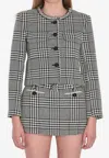 Self-portrait Wool Houndstooth Tailored Jacket Jackets Multicolor