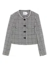 Self-portrait Houndstooth Jacket With Crystals In Multi