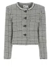 Self-portrait Embellished-collar Houndstooth Jacket