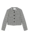 Self-portrait Wool Houndstooth Tailored Jacket Jackets Multicolor In Multi