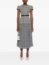 Self-portrait Houndstooth Tailored Midi Dress In Gray