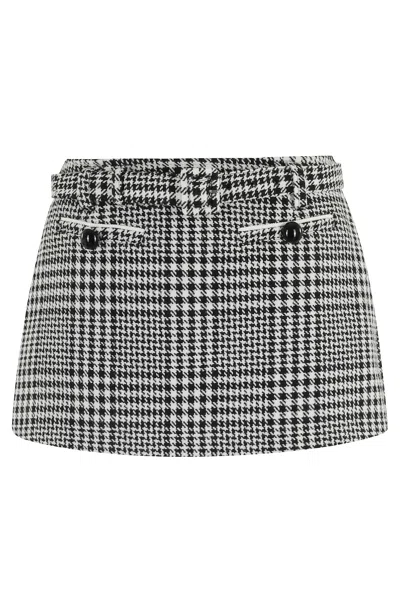 SELF-PORTRAIT HOUNDSTOOTH MINI SKIRT