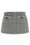 Self-portrait Mini Skirt With Houndstooth Pattern In Multi