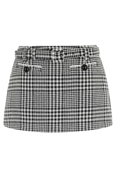 SELF-PORTRAIT HOUNDSTOOTH MINI SKIRT