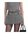 Self-portrait Houndstooth Wool Pants-skirt