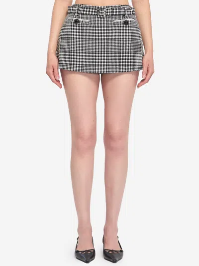 SELF-PORTRAIT HOUNDSTOOTH SKORT