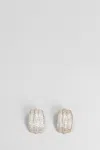 Self-portrait Radiant Beaded Textured Earrings In Golden