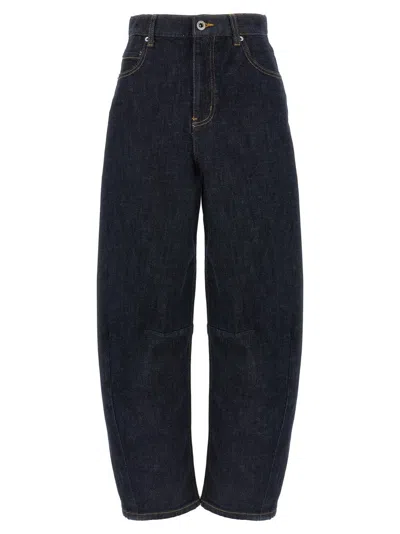 SELF-PORTRAIT INDIGO BARREL LEG' JEANS