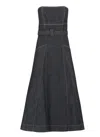 Self-portrait Indigo Denim Bandeau Midi Dress