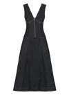 Self-portrait V-neck Denim Midi Dresses