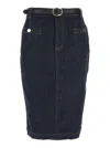 Self-portrait Indigo Denim Midi Skirt