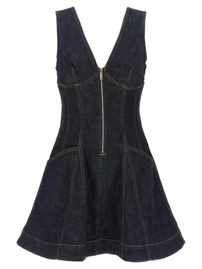 SELF-PORTRAIT SELF-PORTRAIT 'INDIGO DENIM MINI' DRESS