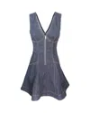 Self-portrait Indigo Denim Mini Dress In Blue