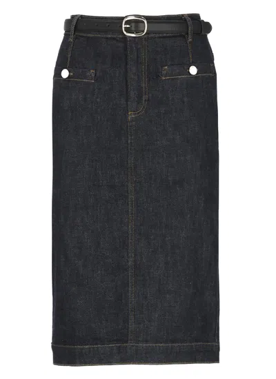 Self-portrait Indigo Skirt