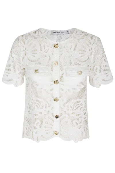 SELF-PORTRAIT INTRICATE LACE TOP