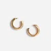Self-portrait Gold And Crystal Hoop Earrings Accessories