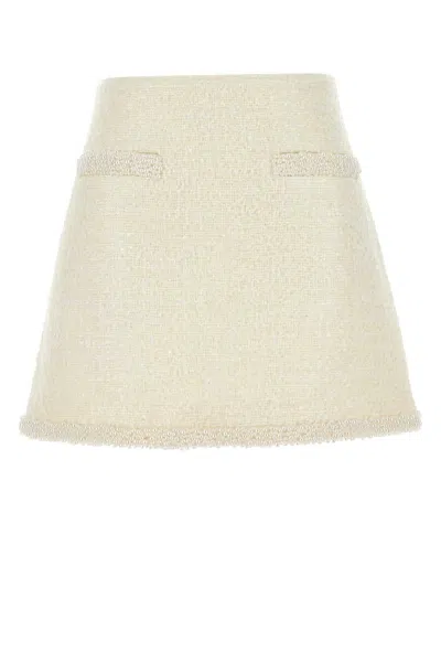 Self-portrait Ivory Boucle Mini Skirt